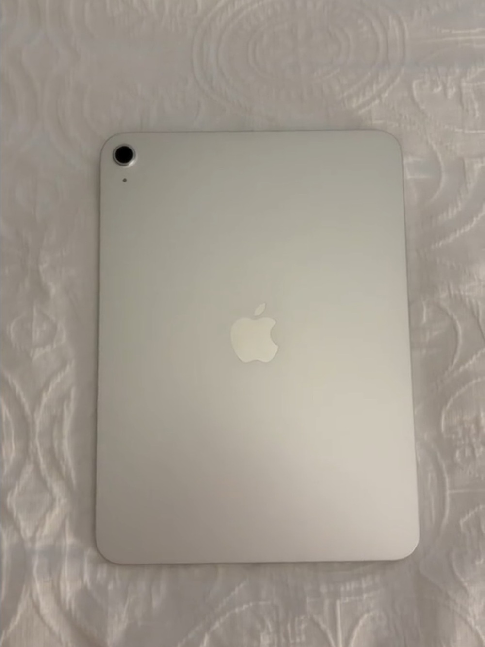 Apple Silver Tablet with Rear Camera and Apple Logo